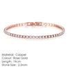 ZHOUYANG Tennis Bracelet For Women 4 4 Claws Mosaic Cubic Zirconia Silver Jewelry Gift H095