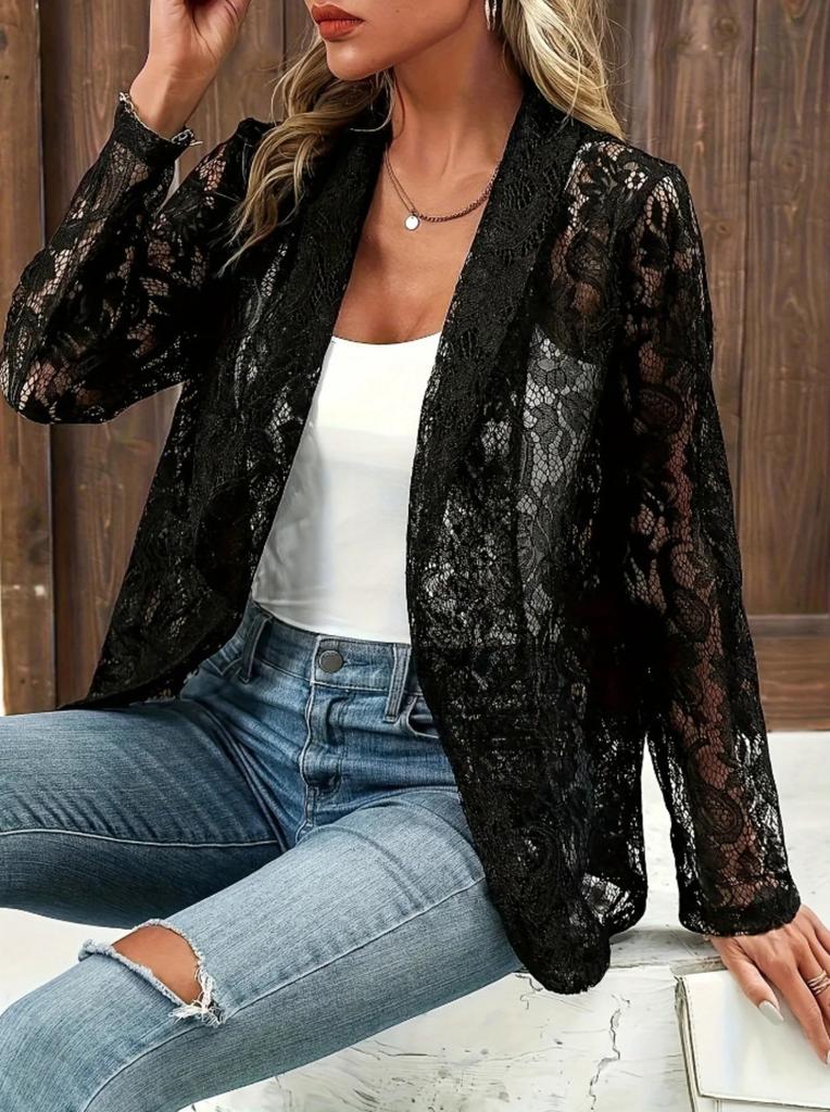 Women's Summer Small Suit Versatile Lace Shirt Jacket