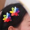 Not Harm Rainbow Hair Clips Elastic Ponytail Pigtails Holders Ribbon Hair Band  Holiday