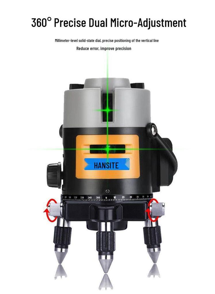 High-Precision Infrared Laser Level: 2 & 5-Line, Automatic, Indoor/Outdoor, Green & Blue Light