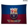 Custom Name FC Barcelona Printed Tapestry – Wall Hanging for Bedrooms, Dorms, and Home Decor