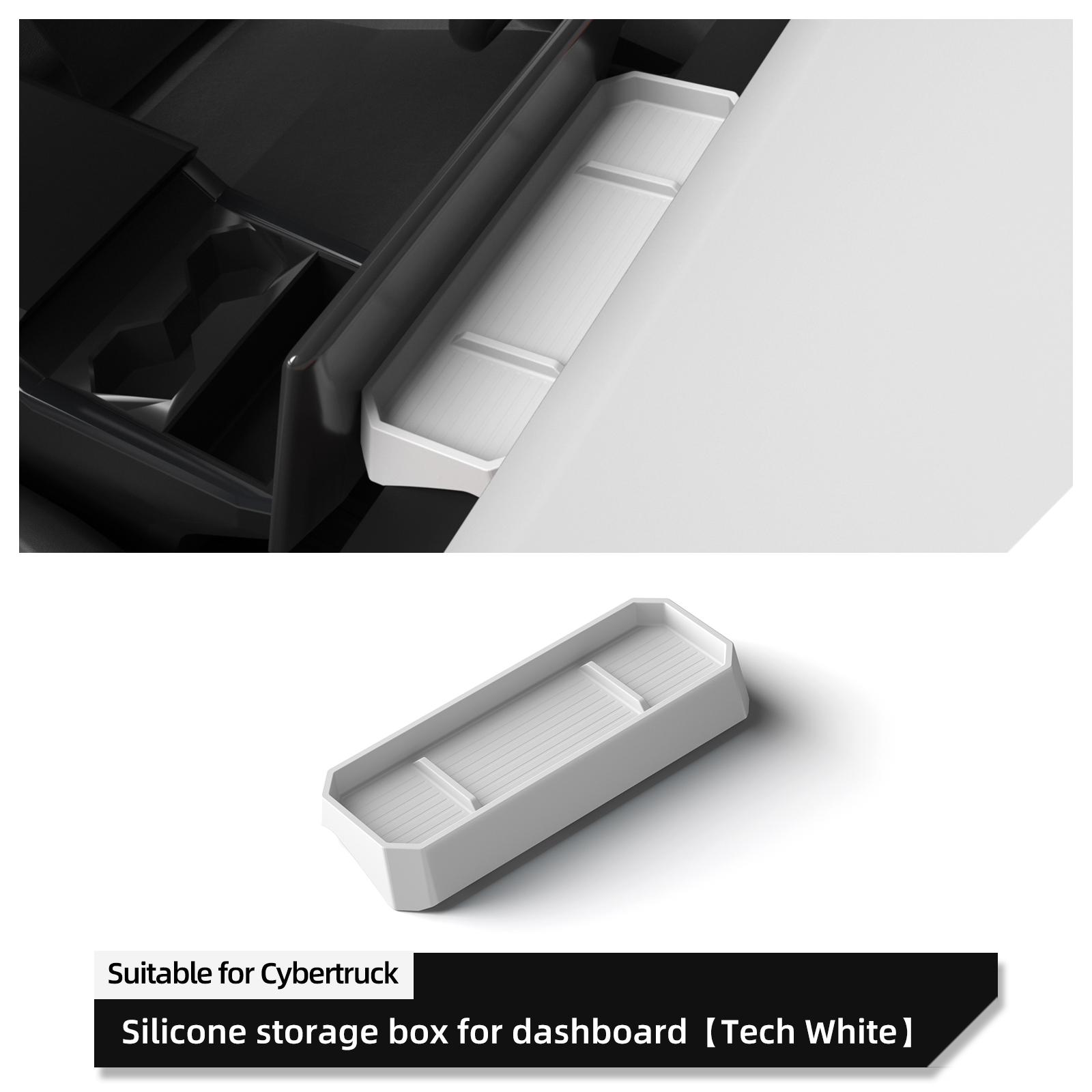 

For Tesla Cybertruck 2025 Car Dashboard Storage Box Central Control Screen Rear Storage Tray Auto Interior Accessories 1pc білий