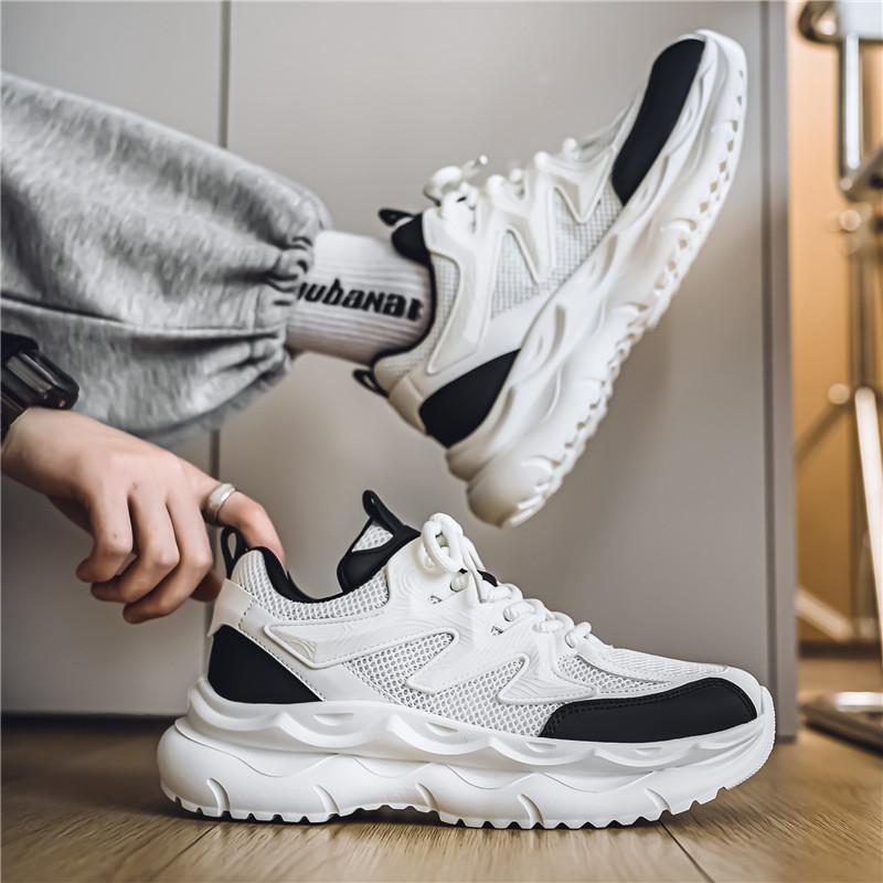 Men's Shoes 2025 New Trend Autumn Breathable Youth Sports Leisure Running Shock Absorption Heightening Lightweight Dad Shoes