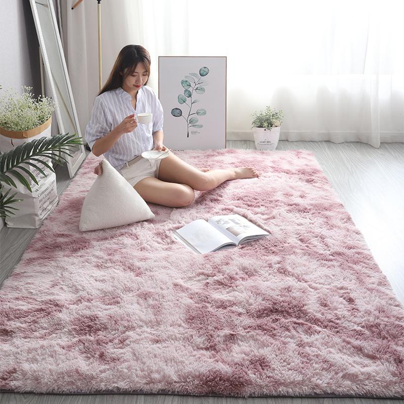 Pink Kids Carpet For Girls Bedroom Decoration Nordic Large Living Room 'S Rugs Fluffy Hall Carpets Soft Plush Nursery Play Mats