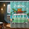 Bathroom Thickened Waterproof Curtain Mildew Proof Shower Curtain Shower Partition Curtain Shower Curtain Bathroom Curtain Free Perforation