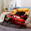 Custom Name Mcqueen Mater Adventure Flannel Blanket for Super Soft Cute Comfort Blanket for Travel Bedding Couch Sofa Blanket