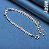 925 Sterling Silver Five Solid Starfish Chain Bracelet Fashionable Wedding Jewelry