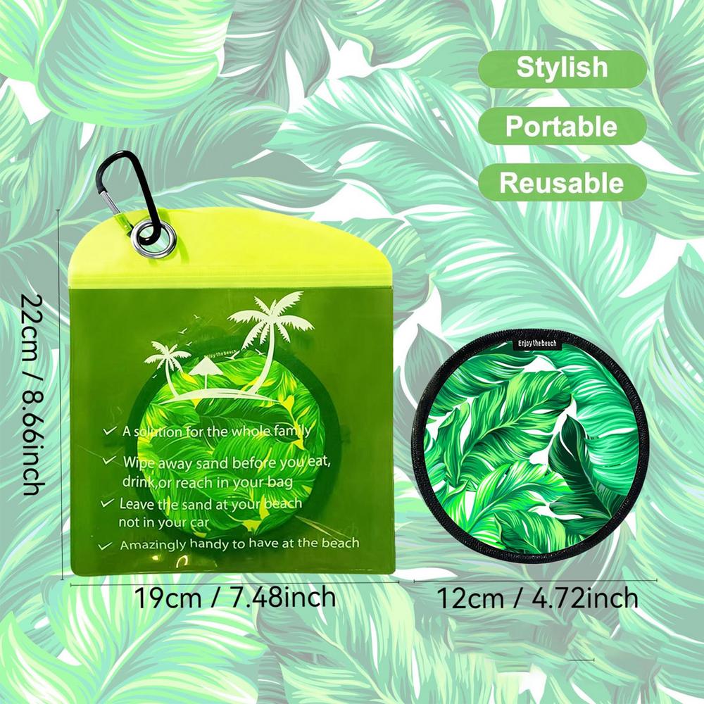 Sand Removal Bag Portable Waterproof Sand Remover Brush Soft Reusable Surf Feet Removal Accessories Beach Powder Cleaner Pouch