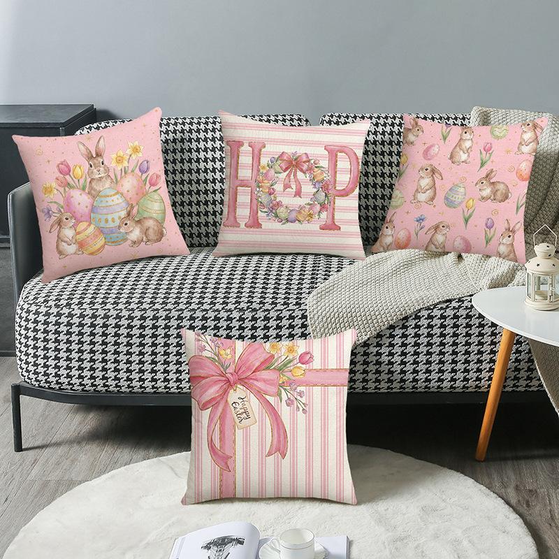 Easter Pillowcases with Spring and Bunny Designs Sofa bed cushion cover sleeping pillowcase home bedroom decoration