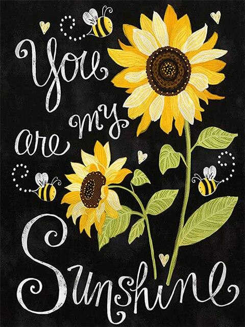 5D DIY Diamond Painting Sunflower Blackboard Cross Stitch New Arrival Diamond Embroidery Flower Handicraft Home Decor