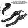 Brake Levers Motorcycle, 1 Pair Motorcycle Clutch Brake Handle Levers Universal Brake Lever Handle Double Disc for GY6 Xmaximum 400(Black)