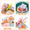 Dr.Rapeti Baby Cloth Picture Book Set 6 Books Bilingual Japanese English Crinkle Sound Whistle Soft Washable Bath Toy Early Education Parenting Baby