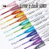 4 Colors/Set Glitter Highlighters Pen Fine Flash Marker Pen Painting Maker For Scrapbook Diary Journal Student Stationery Supply