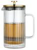 Coffee and Tea Infuser Glass 1000ml French Press Gold KLAUSBERG KB-7761