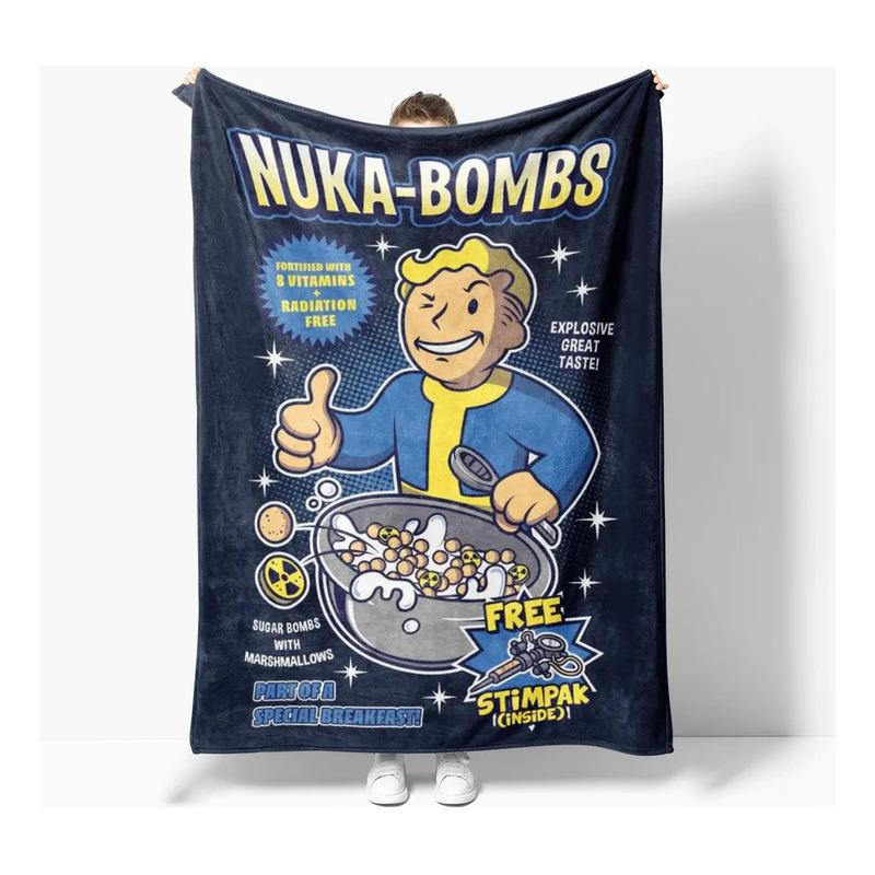 Manta Con Dise?o De Nuka Bombs Inspirada En Fallout, Estilo S