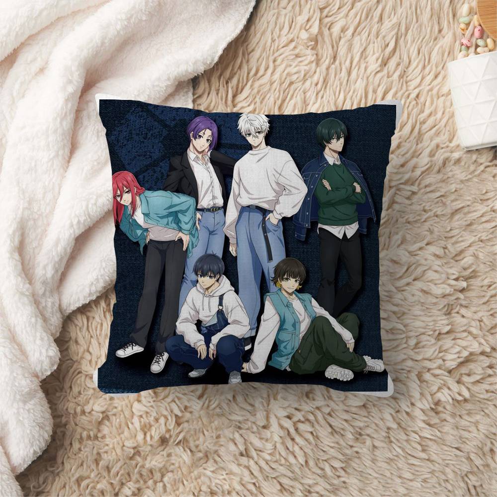 Anime Blue Lock Cushion Cover Inches Farmhouse Decor Home Throw Pillow Covers for Couch Decorations