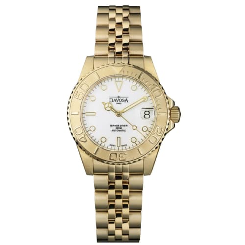 

Davosa IWAWP Ternos Medium Automatic Watch, 20 ATM Water Resistant, Gold, Men s, 166.198.02