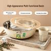 Thickened Food-Grade Stainless Steel Bowl: Ideal for Dough Mixing, Vegetable Washing & Baby Bottles.