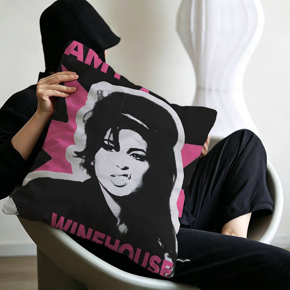 Singer AAmy WWinehouse Pillow Cover for Bedroom Room and Living Room Sofa Decorative Cushion Cover
