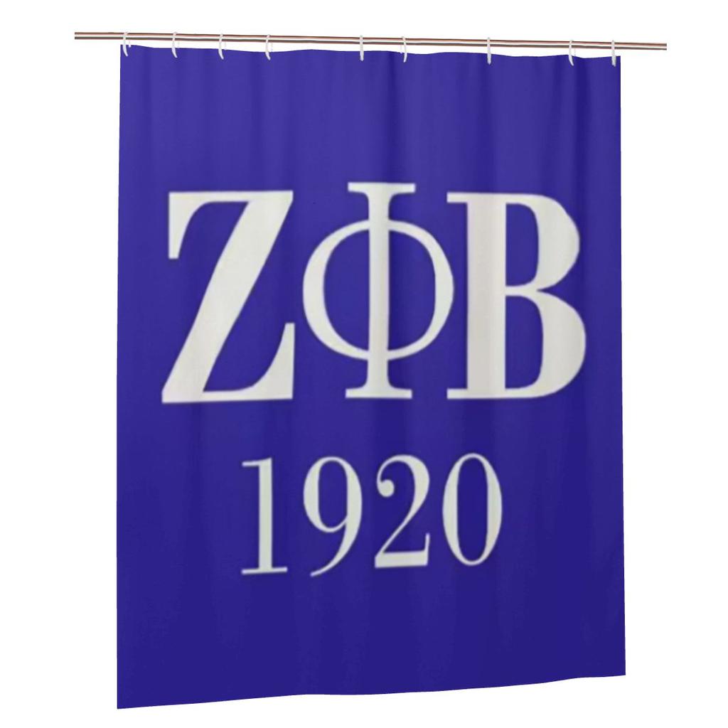 Zeta Phi Beta Sorority Logo Greek Letter 1920 Shower Curtain Bathroom Polyester Waterproof Bath Curtains With Hooks