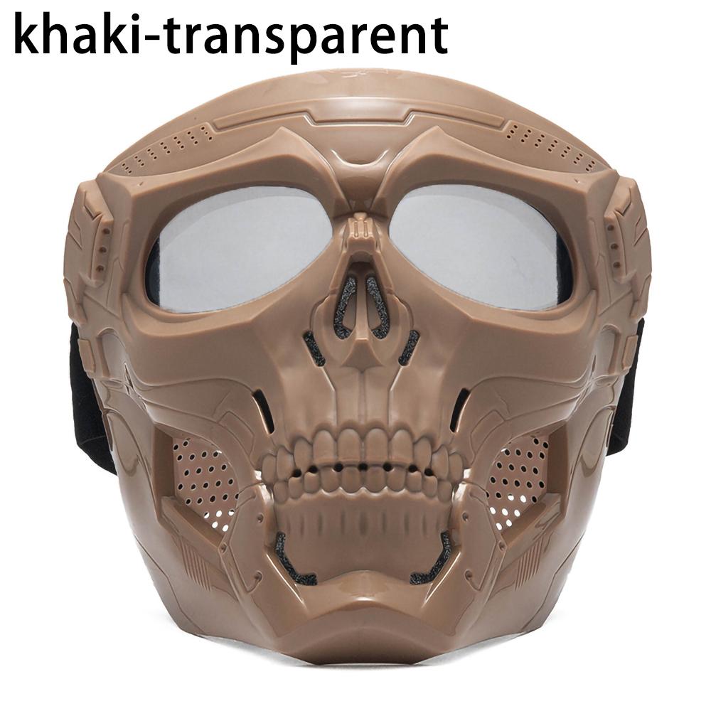 Cycling Colored Goggle Motorcycle Skull Skeleton Mask Windproof Full Face Mask Paintball Game Tactical Protection Helmet Mask