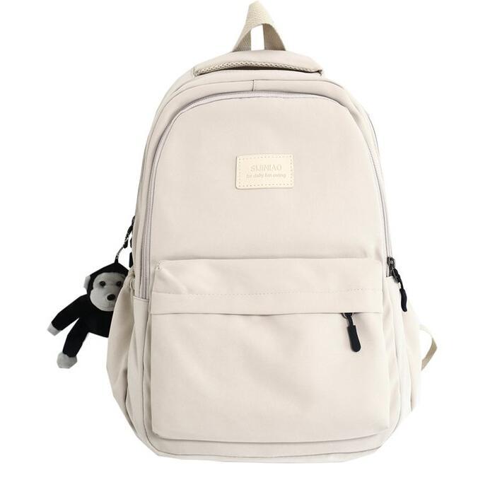 Junior High School Student Backpack, Female Korean Version, College Style, Lightweight High School Backpack, Large Capacity, Campus Versatile Backpack