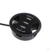 3Port USB 2.0 HUB Splitter Computer Cable Hole Cover Mount