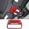For Honda Pilot 2015-2019 Red Soft Carbon Fiber Air Vent Frame Vanity Mirror Cover Interior Decorative Sticker Auto Parts X12