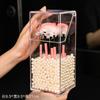 Makeup Brush Storage Bin Dustproof Covered Large Capacity Storage Box Storage Tube with White Pearl Cosmetics Quadrilateral