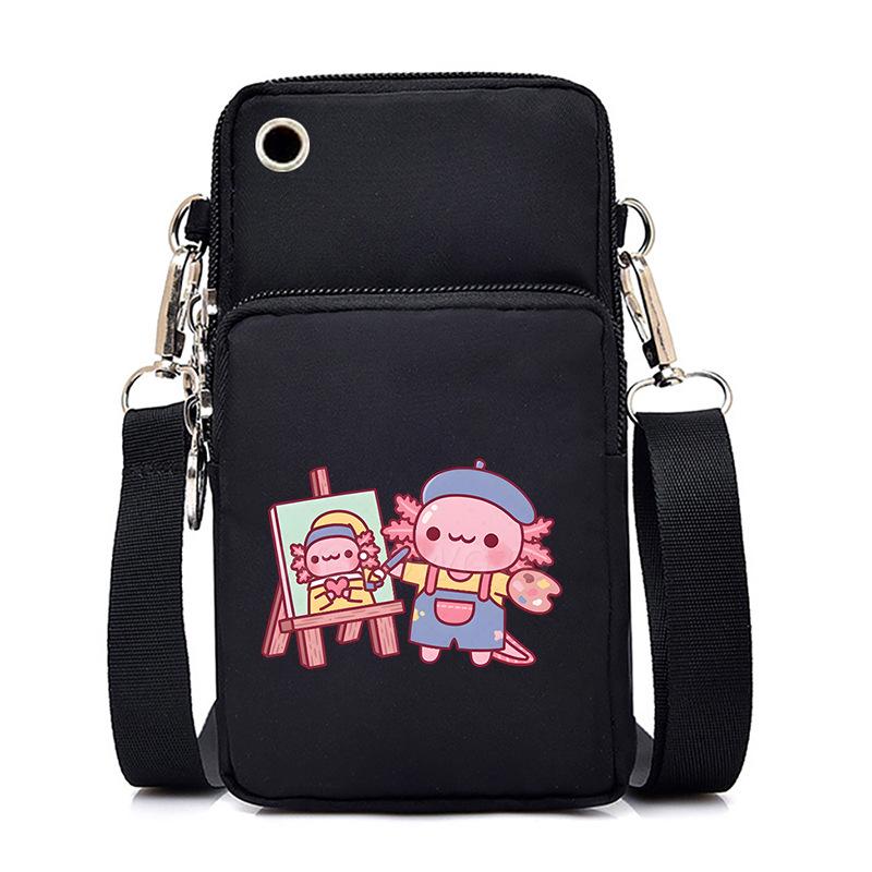 Casual mobile phone bag cute printing new messenger bag Korean version versatile small bag vertical change bag
