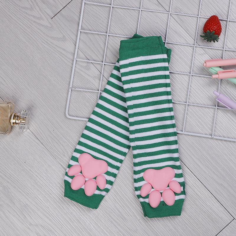 3D Cat Paw Silicone Thigh-High Socks - Cute Anime Lolita JK Style