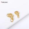10/12mm Lobster Clasp Claw Clasps 14k/18k Gold Plated Brass Lobster Clasps With 4mm Closed Rings For DIY Jewelry Making Supplies