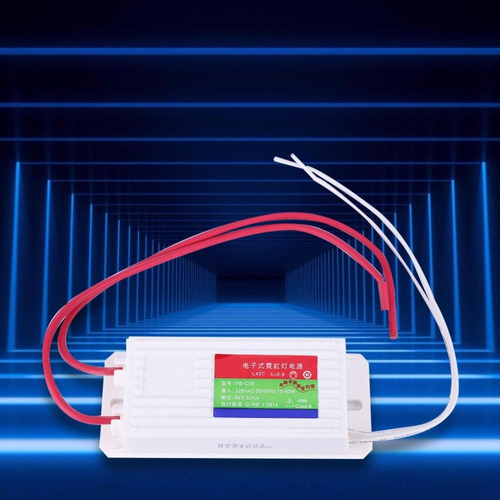 6KV 30mA Neon Electronic Transformer 220V Input Load 2-6m Neon Sign Power Supply Waterproof High Frequency