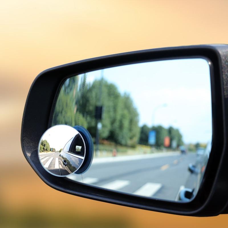 Car Rearview Mirror, Small Round Mirror, Reversing Tool, Blind Spot High-definition Auxiliary Mirror, Borderless Rearview Mirror