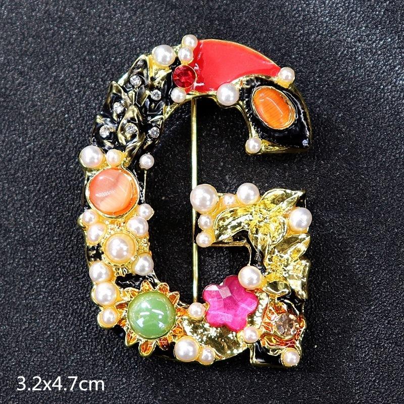 Genuine Professional Amasht Brooch Retro High-end Temperament Luxury Pearl Diamond Pin Women's Suit and Accessories