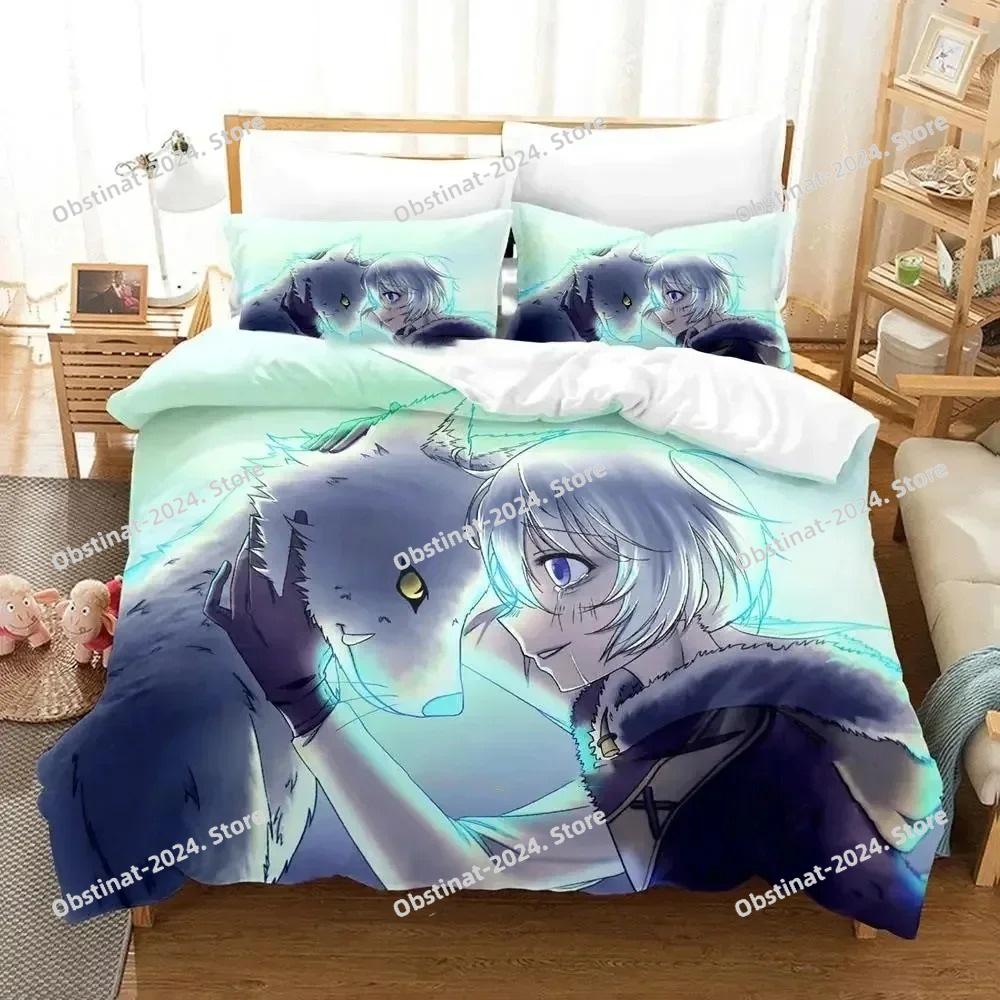 Anime To Your Eternity Bettwäscheset Jungen Mädchen Twin Queen Größe Bettbezug Kissenbezug Bett Kinder Erwachsene Mode Heimtextilien