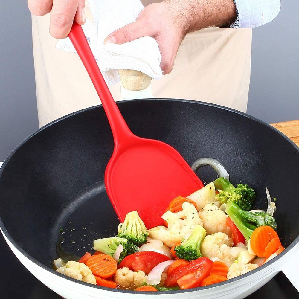 Silicone Stir Fry Turner Nonstick Cooking Shovel Asian Kitchen Utensil  Cooking