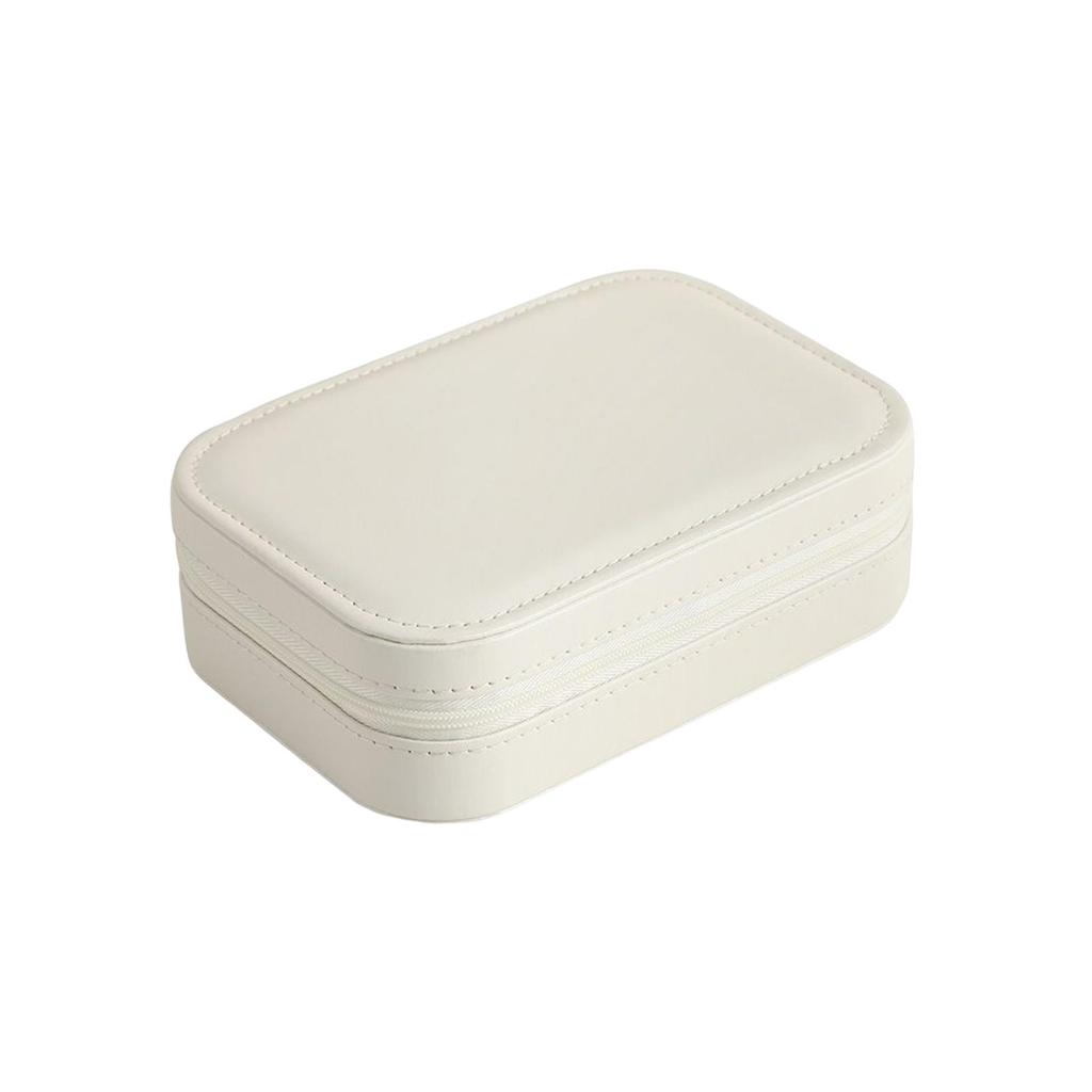 Compact Jewelry Storage Box with Multiple Compartments for Rings, Earrings, and Necklaces - Stylish