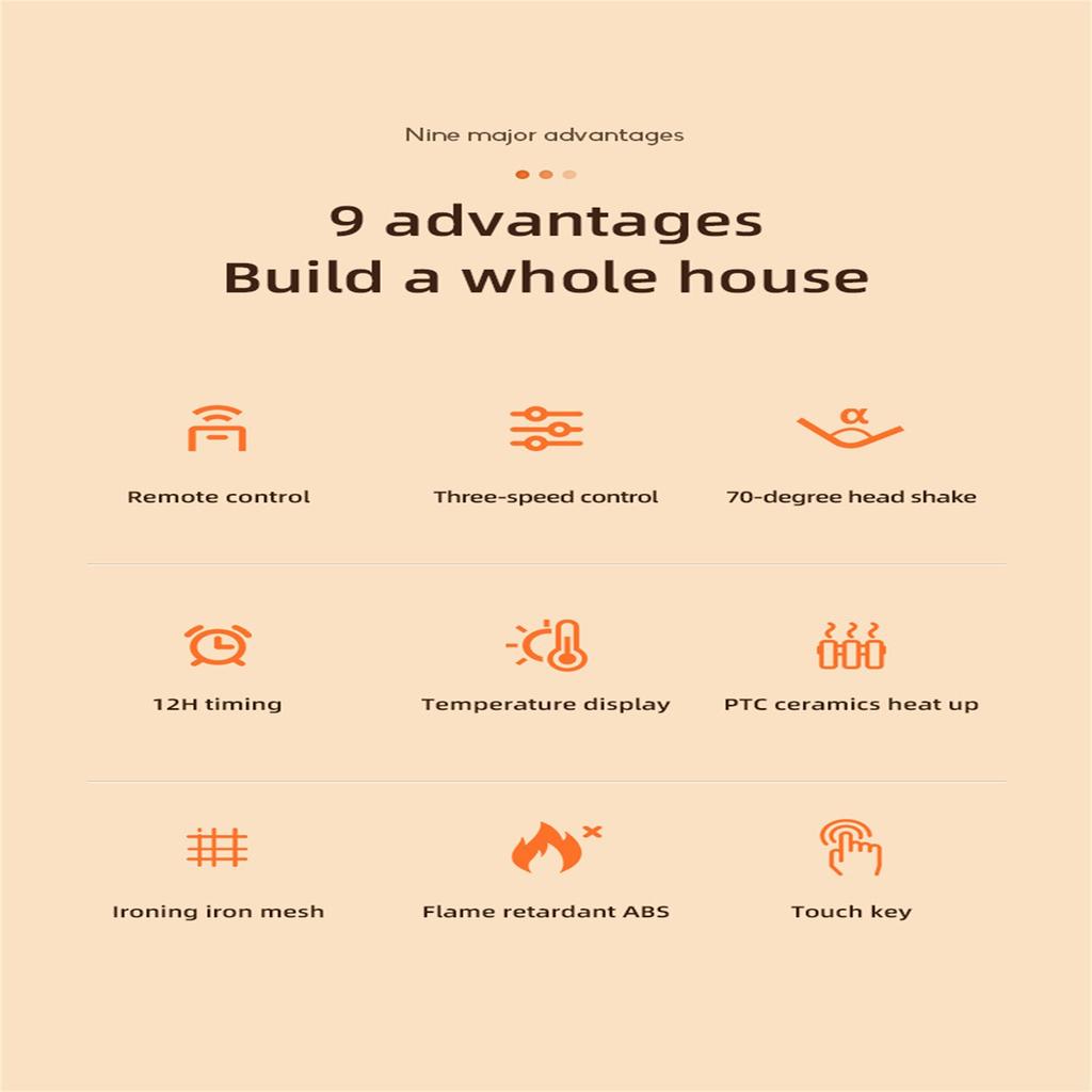 Ev Masaüstü Isıtıcı Hızlı Isıtma Seramik Elektrikli Isıtıcı Uzaktan Kumandalı Sessiz Isıtıcı