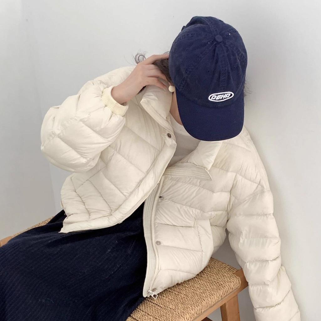 Autumn and Winter New Temperament Comfortable and Light Stand-up Collar Down Jacket Women's Casual Loose Warm White Duck Down Jacket