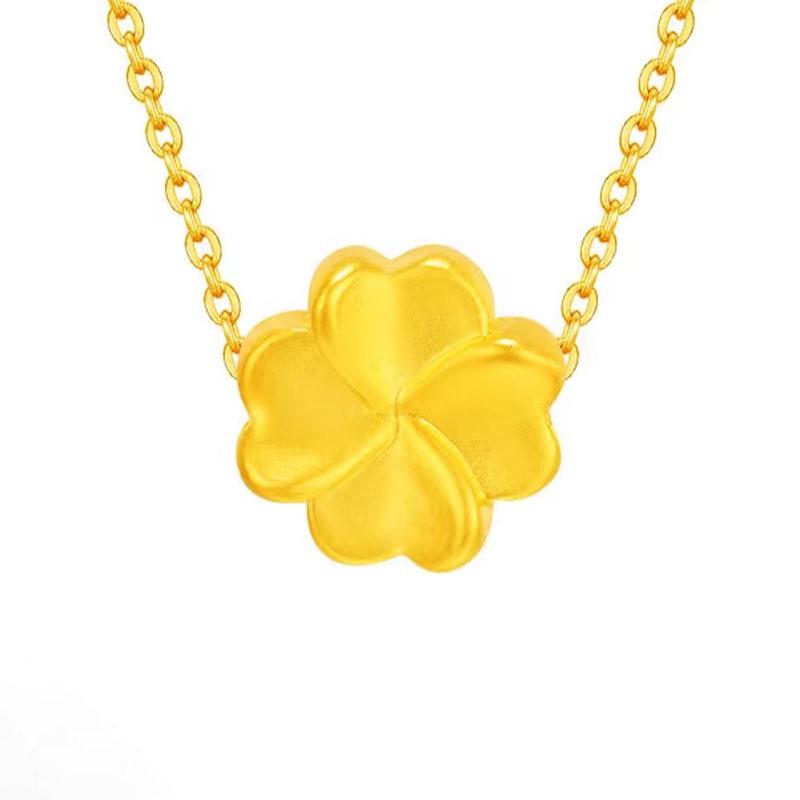 Pure Gold Slim Waist Abacus Pendant Necklace - Promotional Gift Style