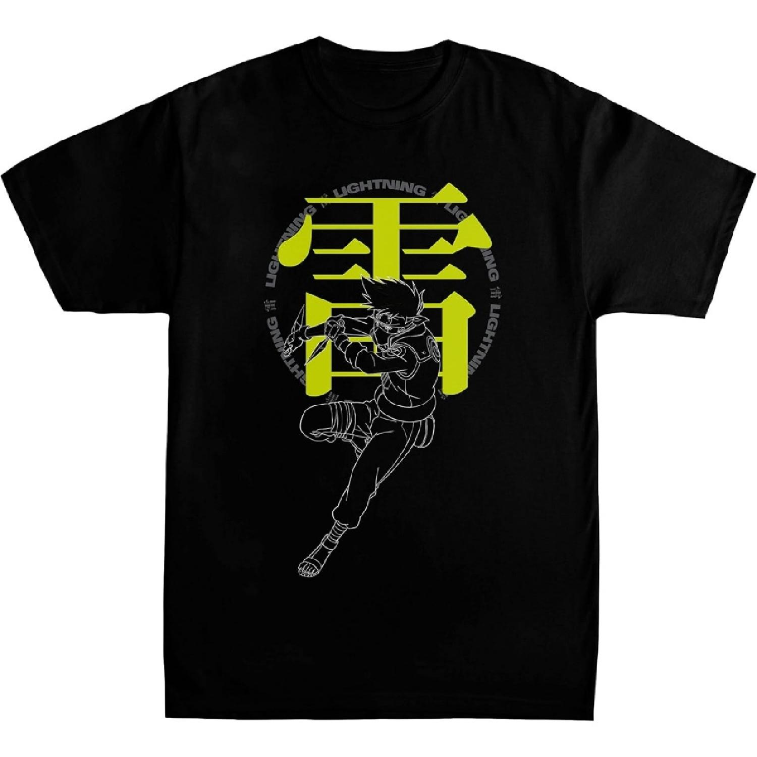 Bioworld Naruto Lightening Kanji Black T-Shirt XXXXXL разноцветный