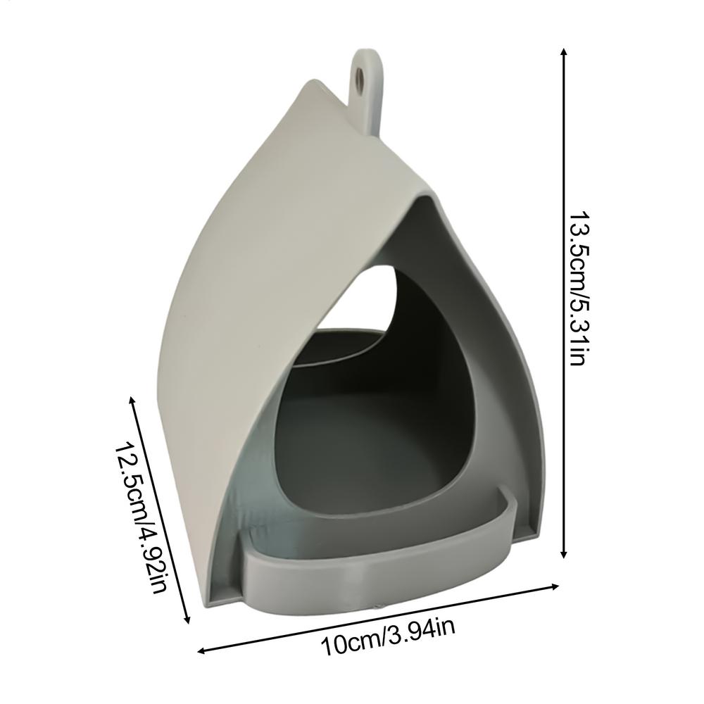 Bird Feeder Open Design Decorative Station Hut Shape Hangable Mounted Outdoor Bird Feeder For Outside Garden Winter Balcony