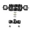 Metal Mount Arm 360 Degree Rotation Double Ballheads 1/4in Screw Mount for Camera and Lighting Equipment