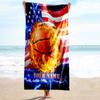 1PC Custom Name Basketball USA" Beach Towel Highly Absorbent And Sand-Resistant Towel for Swimming, Pool, Yoga, And Travel Lightweight