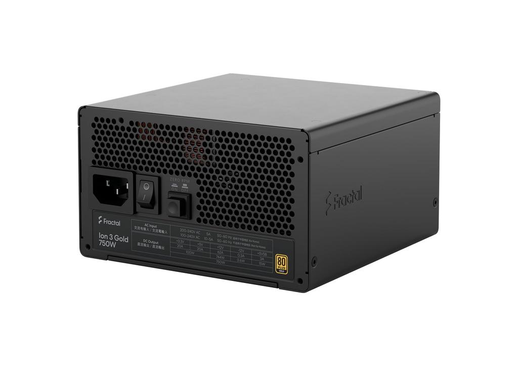 Fractal Design Ion 3 Gold 750W Black PC Power Supply Unit PS1669 FD-P-IA3G-750