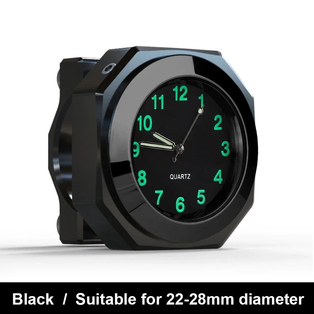 Motorcycle Bike Clocks for 22-28mm Handlebar IPX7 Waterproof Aluminum Watch Time for Yamaha Kawasaki Honda Suzuki Accessories