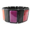 NOA [J1969] - Red Purple 'Arlequin' Designer Bracelet