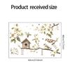 1PCS Purple Flowers Green Plants Butterfly Bedroom Living Room Wall Decoration Wall Stickers Wholesale PVC Material