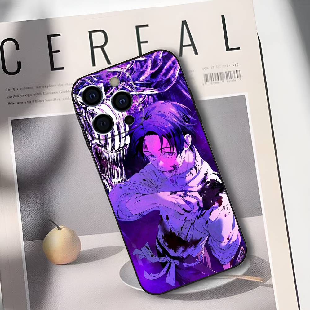 O-Okkotsu Yuta J-Jujutsu K-Kaisen Phone Case For iPhone 17,16,15,14,13,12,11 Plus,Pro Max,XS,Soft Black Cover